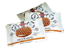 Daelmans Mini Caramel Stroopwafels Single Pack 24 Pieces in Gold Gift Box
