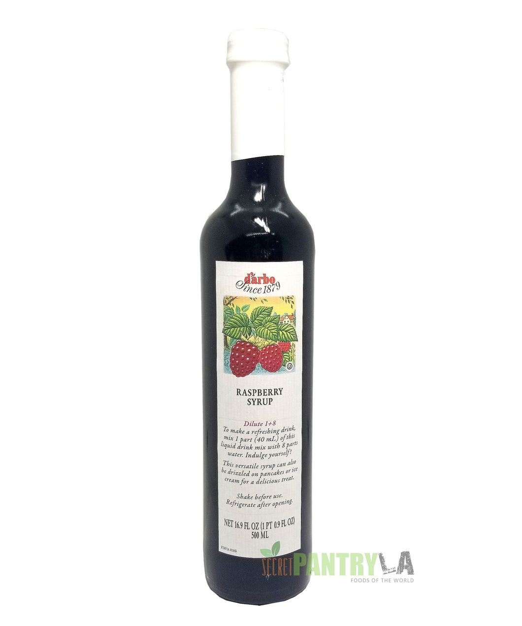 D'Arbo Raspberry Syrup 16.9 Fl. Oz. (500 ml)