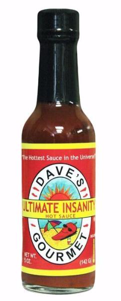 Daves Gourmet Super Hot Sauce Insanity Wood Crate T Set 4 Flavors