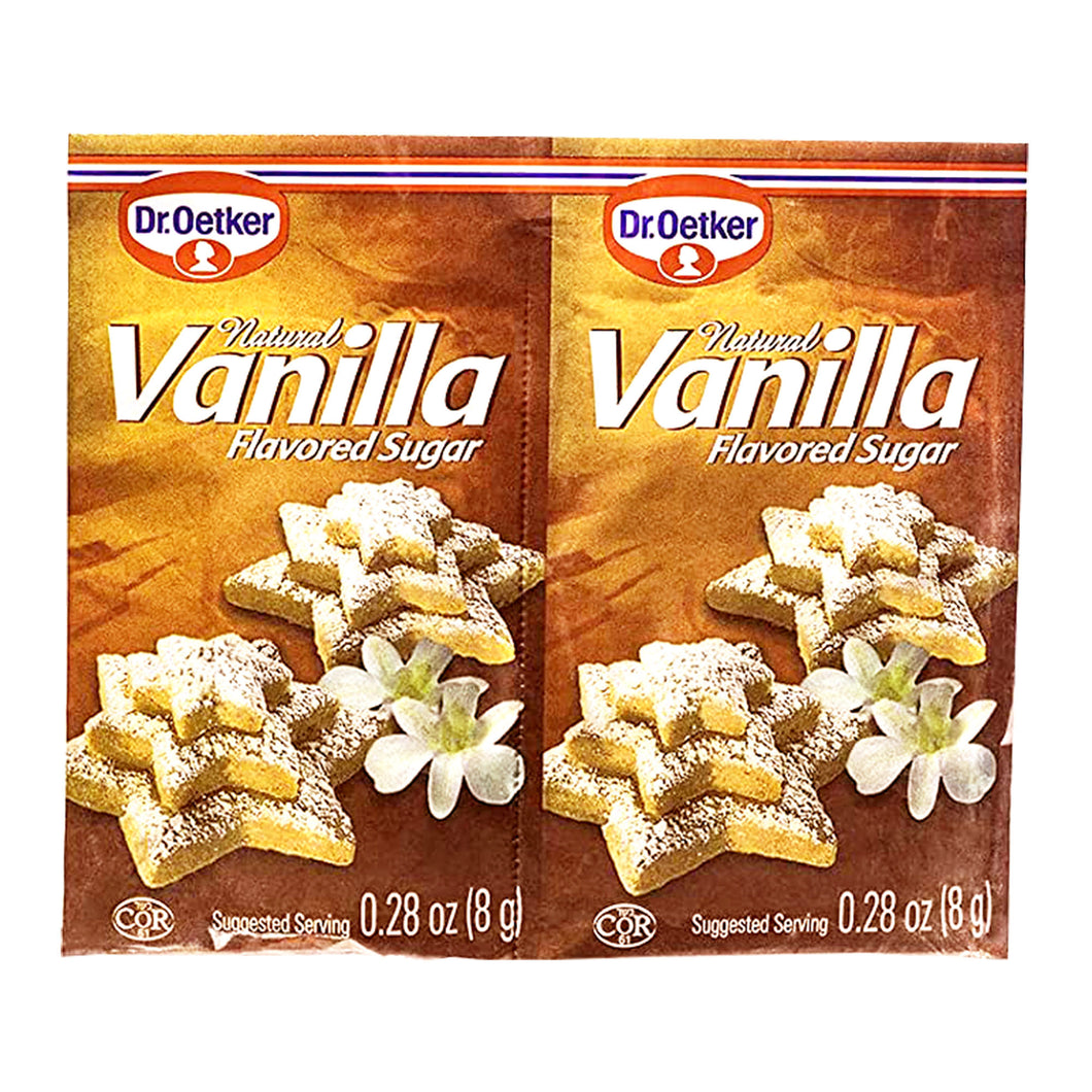 Dr. Oetker Natural Vanilla Flavored Sugar .28 Oz. (Pack of 6)