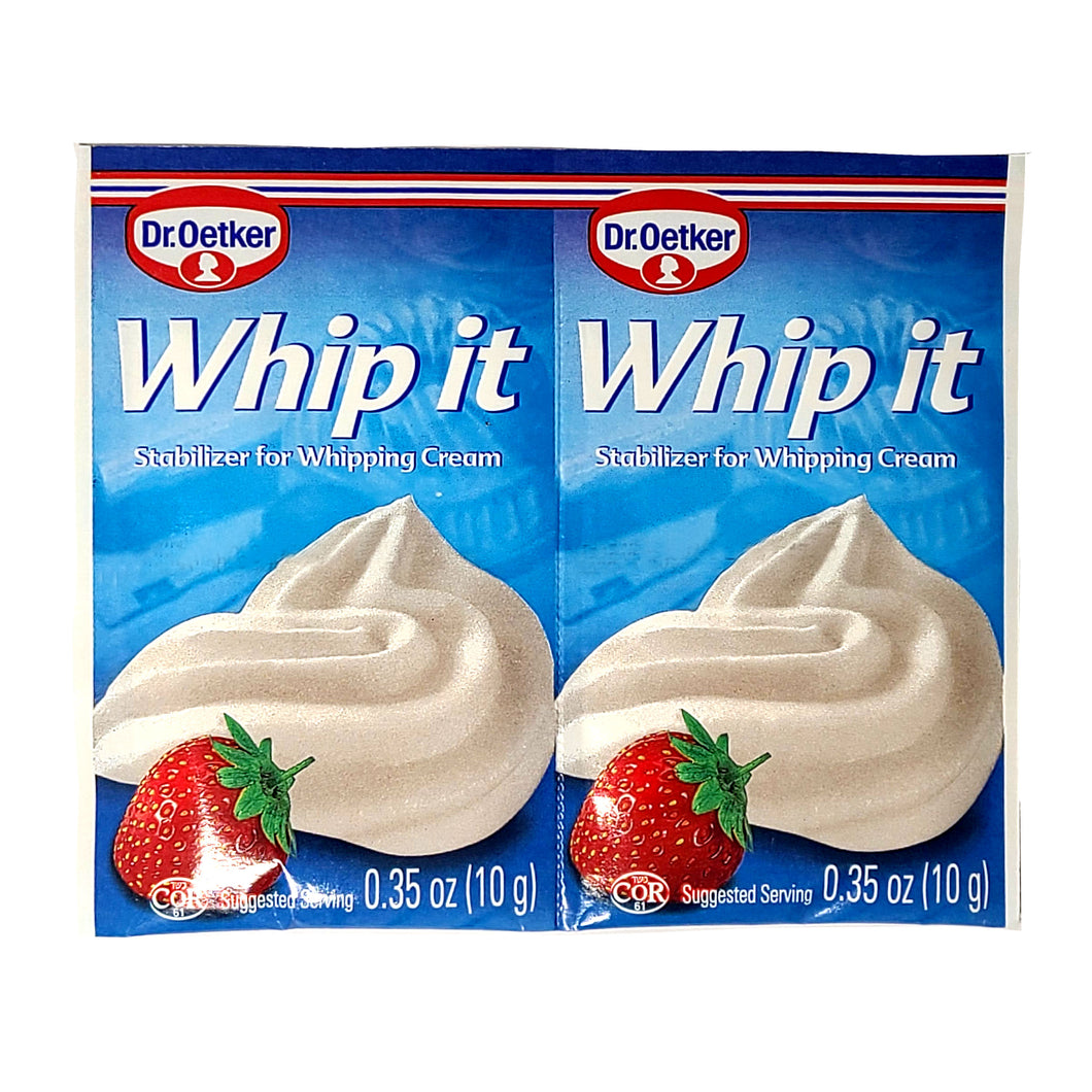 Dr. Oetker Whip It Whipping Cream Stabilizer 0.35 Oz. / 10 g. (Pack of 6)