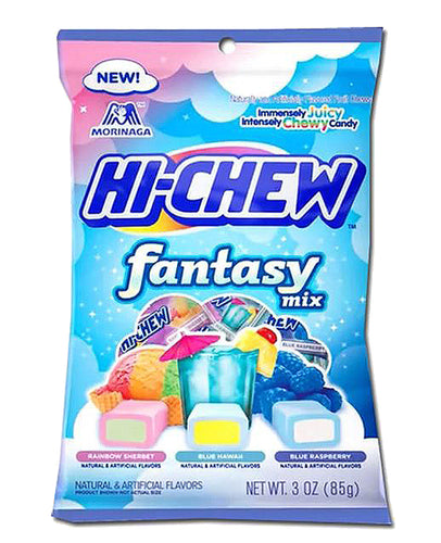Hi-Chew Fruit Fantasy Mix 3 Flavors Fruit Chew Candy Peg Bag by Morinaga 3 Oz.
