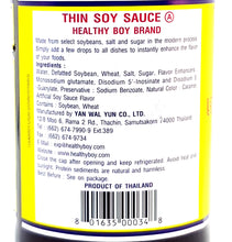 Healthy Boy Brand Thin Soy Sauce 23.5 Fl. Oz. X 12 Factory Case