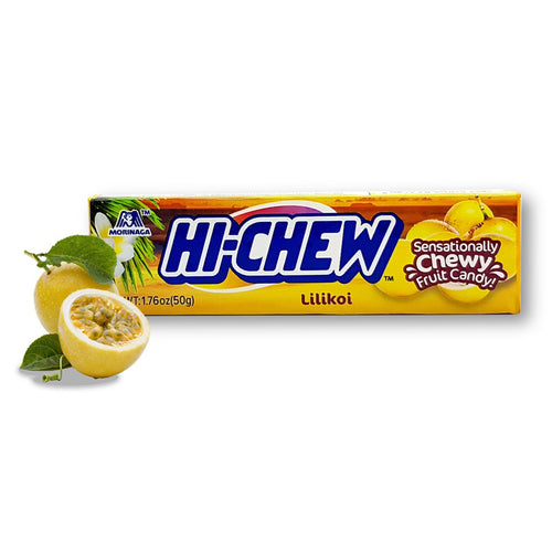 Hi-Chew Stick Lilikoi Passion Fruit Soft & Chewy Candies by Morinaga 1.76 Oz. (Pack of 5)