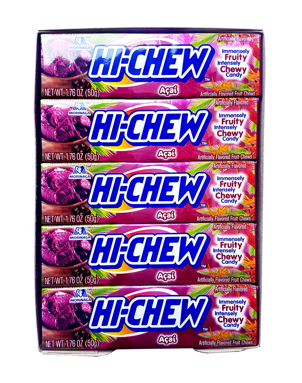 Hi-Chew Stick Acai with Chia Seeds by Morinaga (Pack of 10)