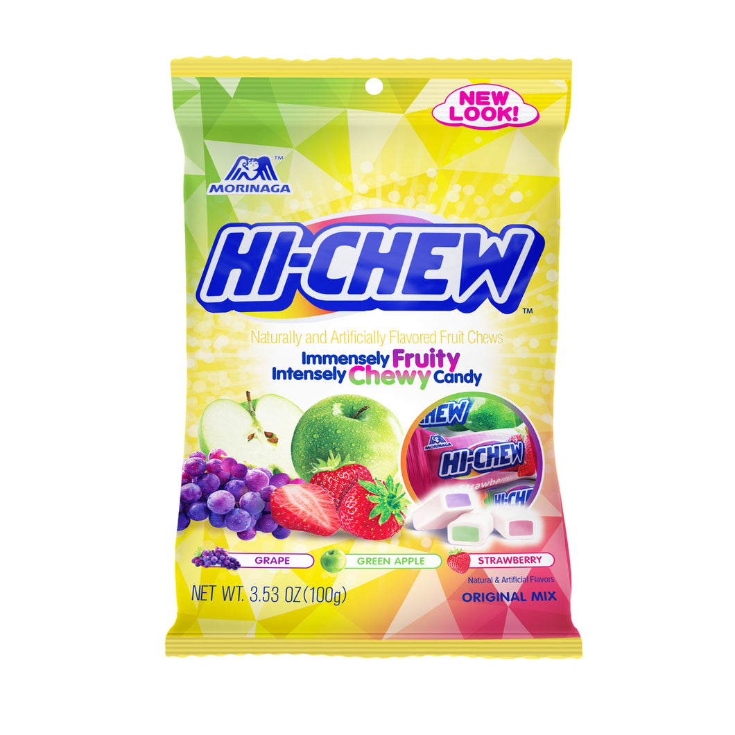 Hi-Chew Original Mix Fruits Chewy Candy Bag by Morinaga 3.53 Oz.
