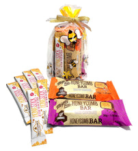 "All About Bees" Sweets Gift Bag with Mighty Fine Honeycomb Bars and Breitsamer Honig Honey Sticks (8-Pc Gift)