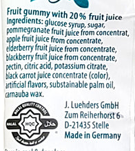 J. Luehders Vegan Soft Candy Gummies RED BERRIES  2.82 Oz. (80 g) X 2