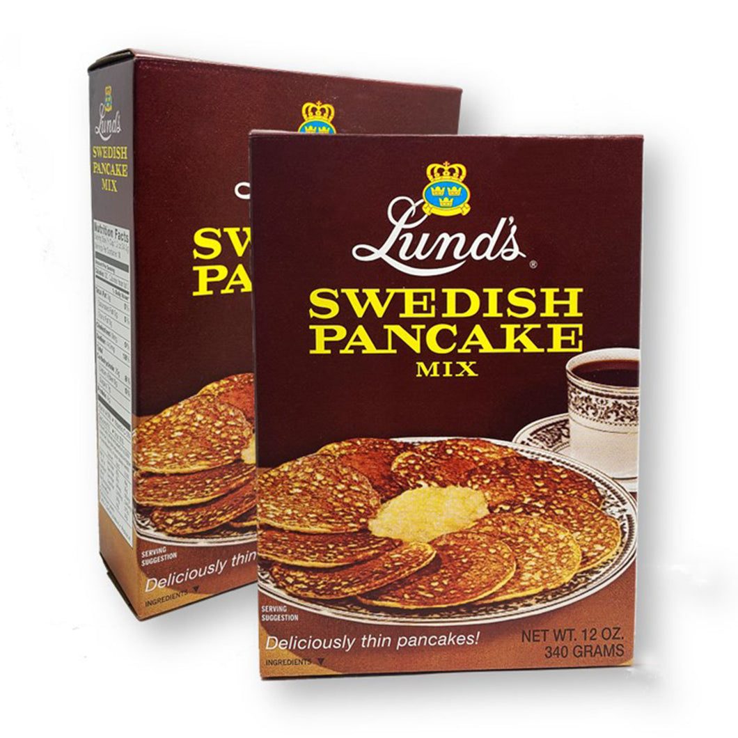 Lund's Swedish Pancake Mix 12 Oz. (Pack of 2)