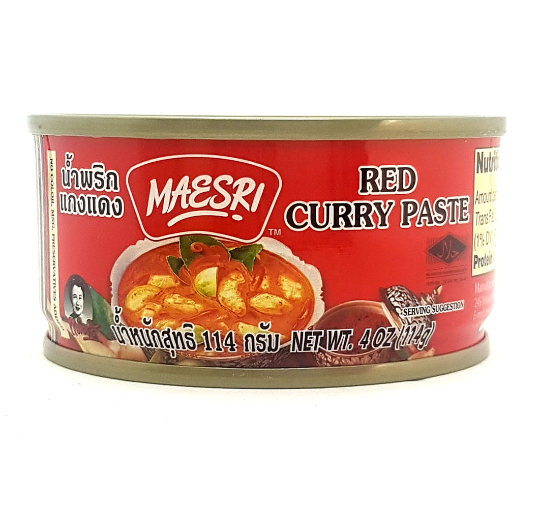 Mae Sri Authentic Thai Red Curry Paste 4 Oz. X 48 Factory Case