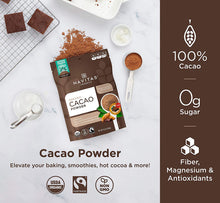 Navitas Organics Cacao Powder Fairtrade Organic Non GMO, Sugar Free, Dairy Free 24 Oz. (680 g)
