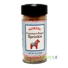 Nordic Combo Pack of Cinnamon Sugar Sprinkle & Vanilla Sugar Sprinkle with Mini Stainless Steel Whisk