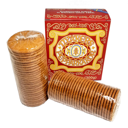 Nyakers Pepparkakor Swedish Gingersnaps Cookies Traditional Box 10.58 Oz /300 g.