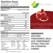 Tea Zone Pomegranate Fruit Syrup 64 Oz.