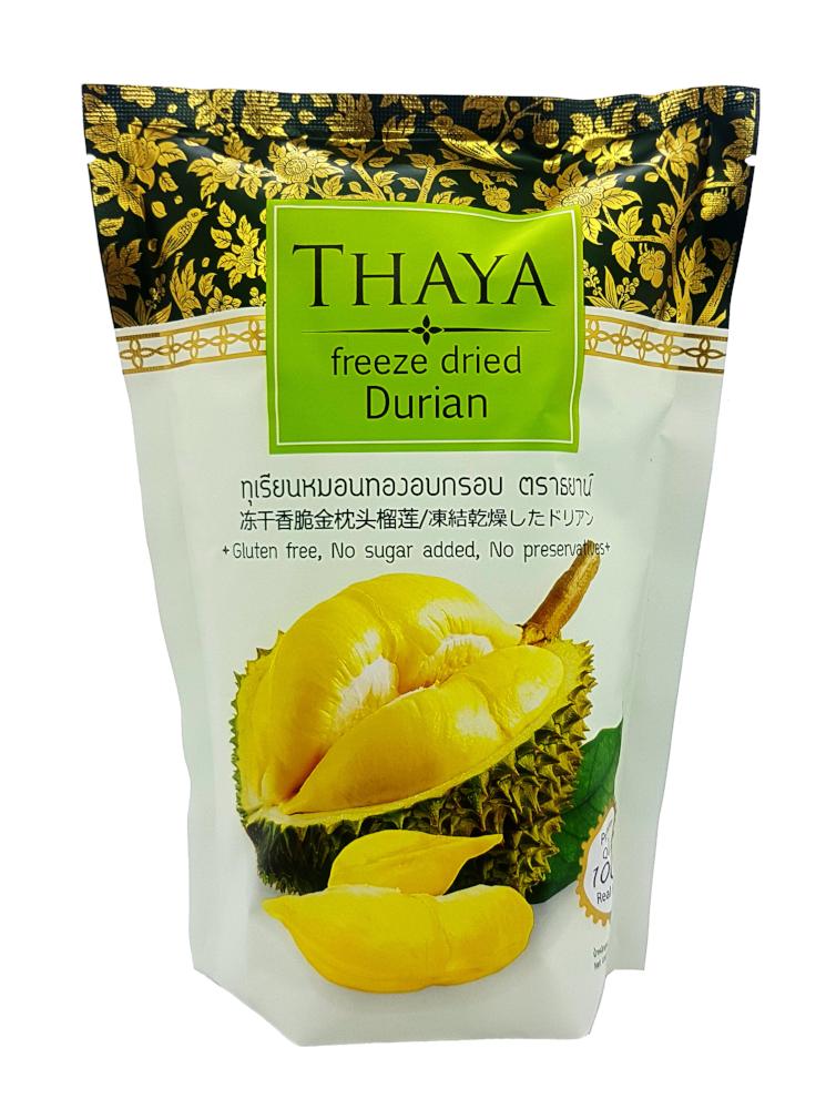 Thaya Premium Freeze Dried Mon Thong Durian 100% Real Fruit 40 G.