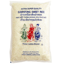 Three Ladies Sanpatong Sweet Rice or Sticky Rice Long Grain 5 lbs. (2.27 kgs)