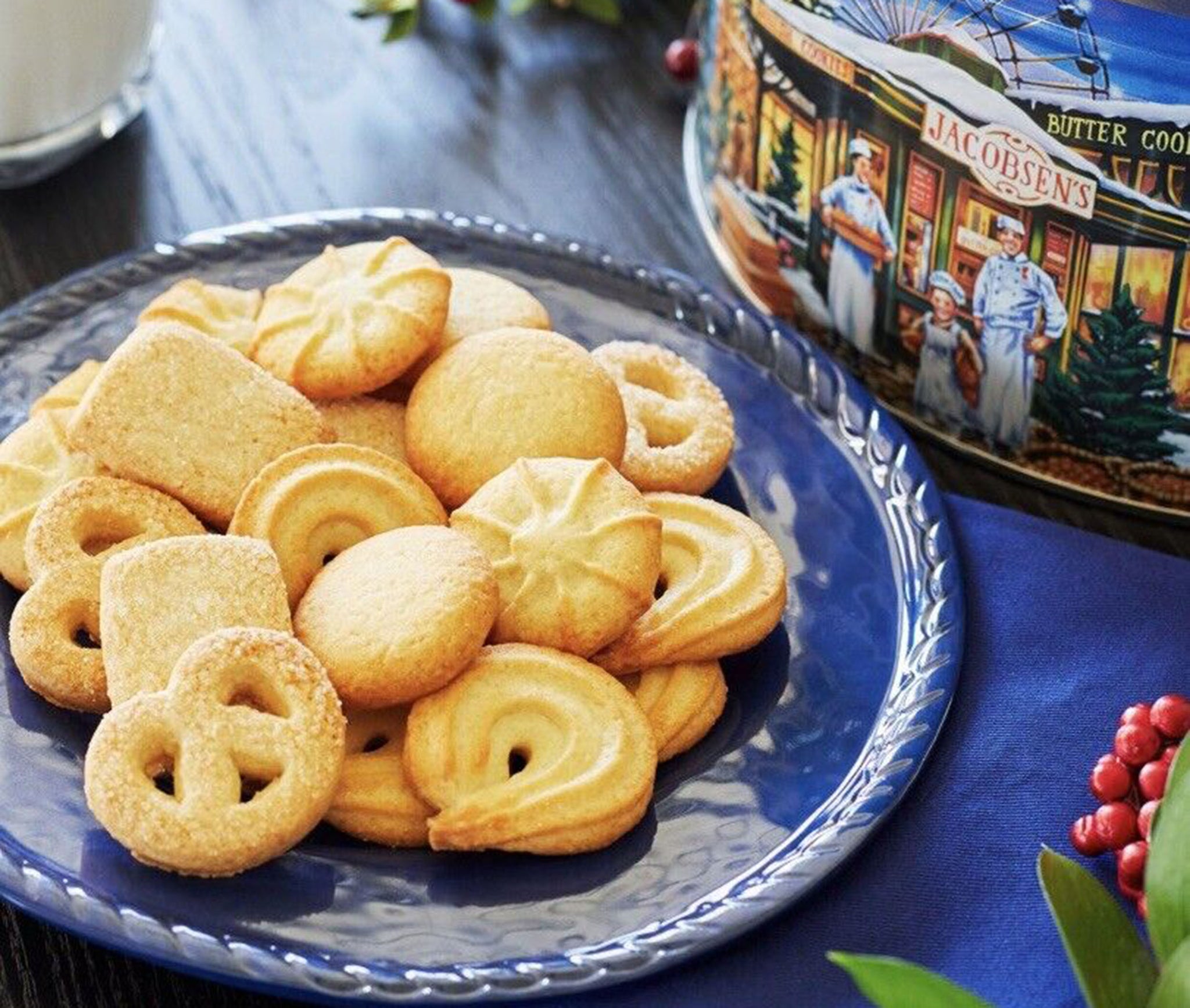 Jacobsens Danish Butter Cookies Bakery Shop Gift Tin 35 Oz. (1000 g