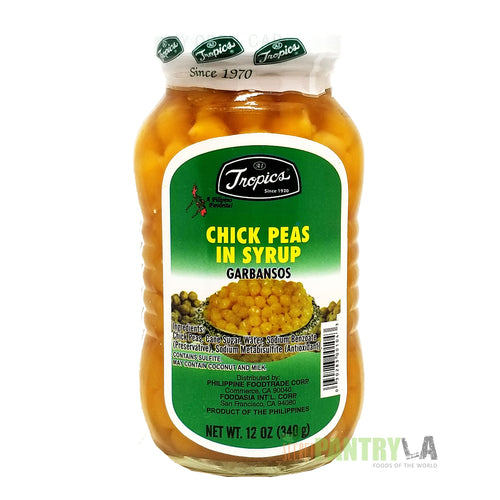 Tropics Garbansos Chick Peas in Syrup 12 Oz. (Pack of 2)
